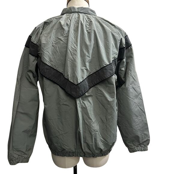 Vintage 1990 Skilcraft Gray/Black ARMY Reflective Lined, Windbreaker Jacket- L - Picture 2 of 10